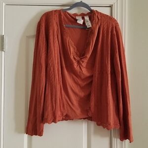 Emma James cardigan sweater and tank top in excellent condition